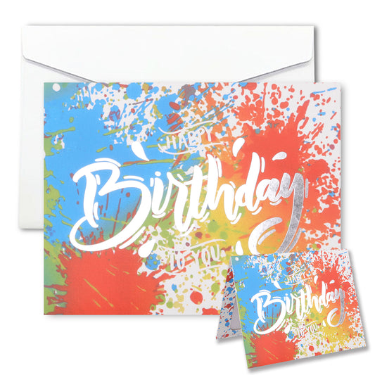 Full-color Plash-ink Birthday Animated Card