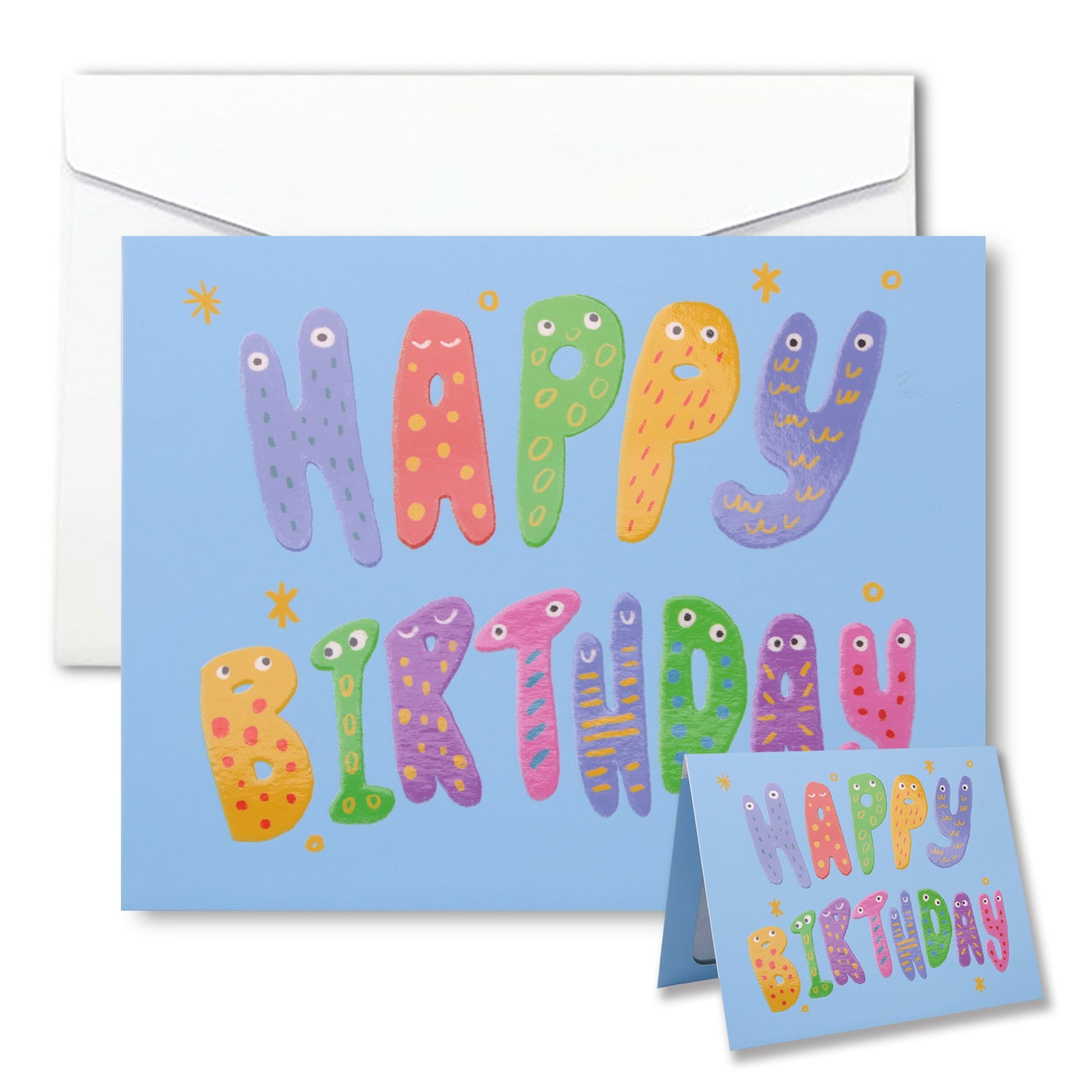 Cute Letters Birthday Animated Card