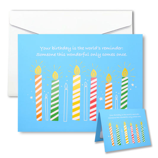 Colorful Candles Birthday Animated Card