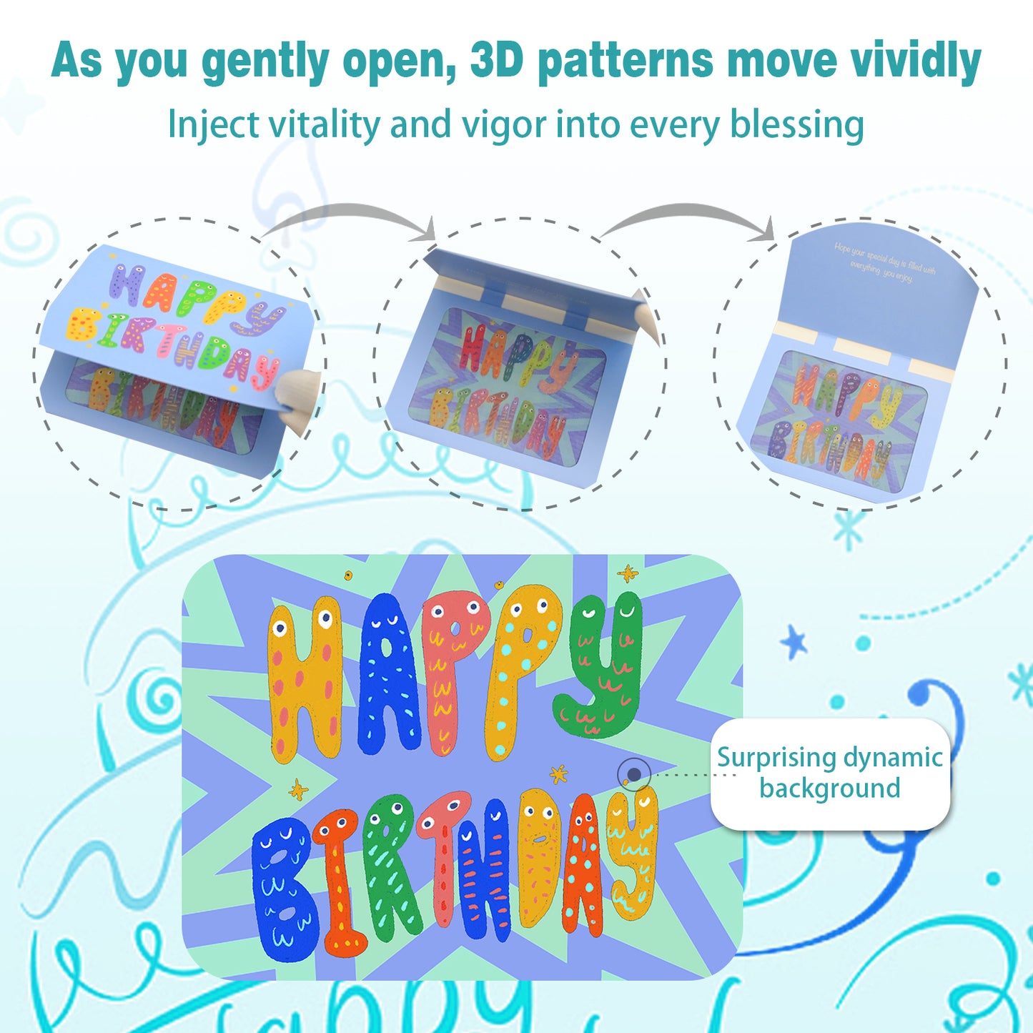 Cute Letters Birthday Animated Card