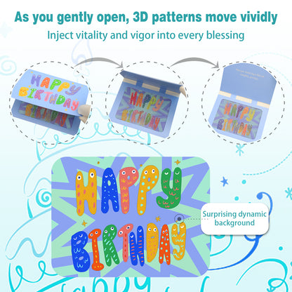 Cute Letters Birthday Animated Card