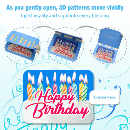 Colorful Candles Birthday Animated Card