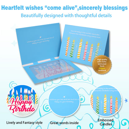 Colorful Candles Birthday Animated Card