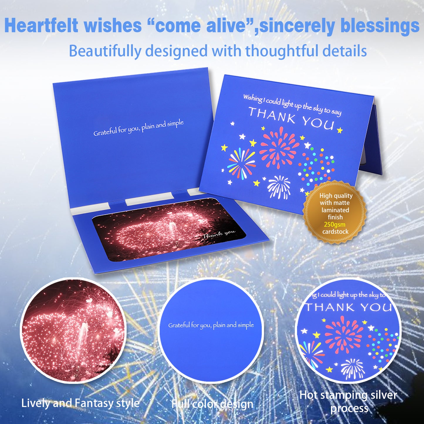 Firework Thank You Animated Card
