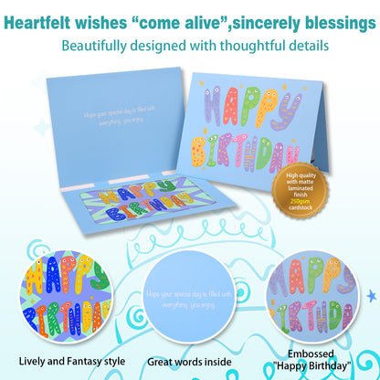 Cute Letters Birthday Animated Card