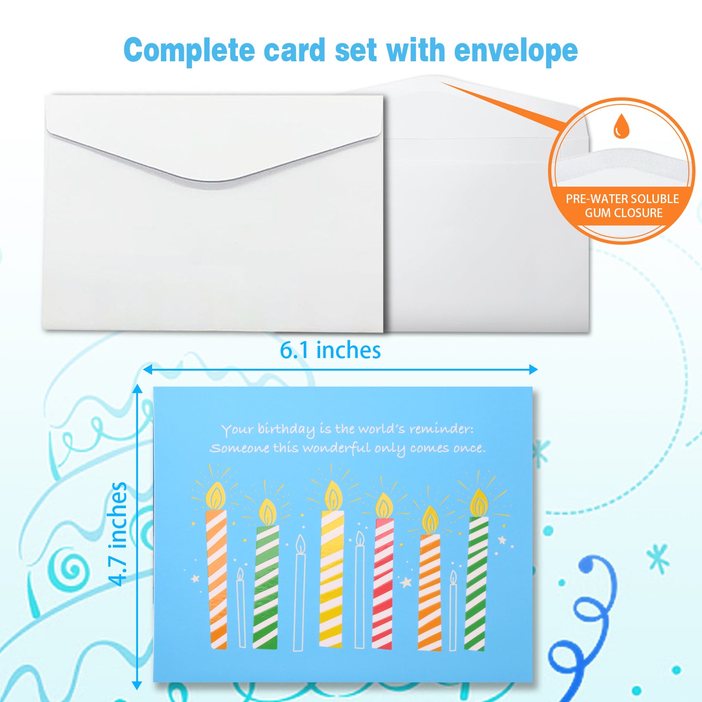 Colorful Candles Birthday Animated Card
