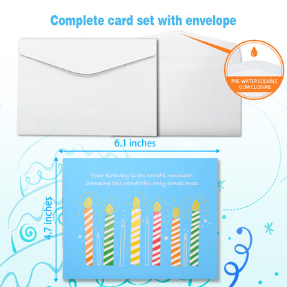 Colorful Candles Birthday Animated Card