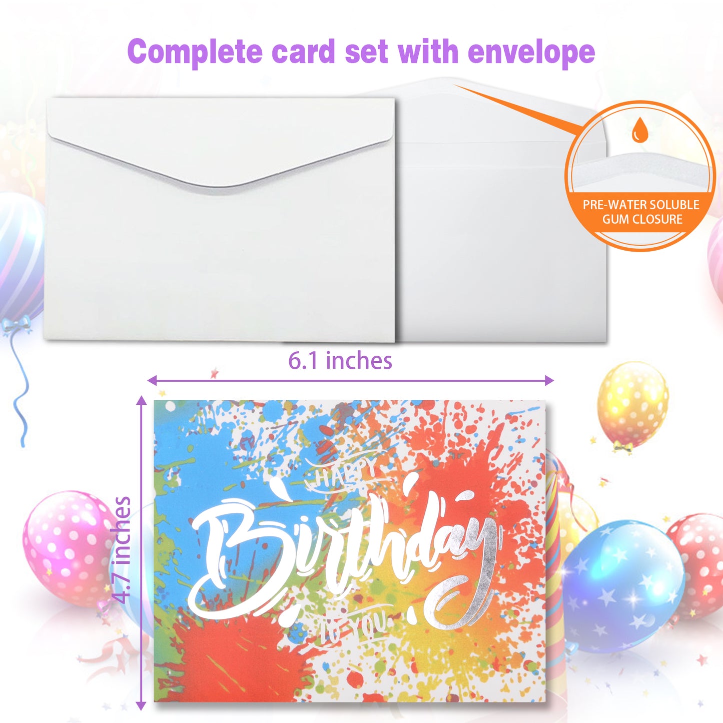 Full-color Plash-ink Birthday Animated Card