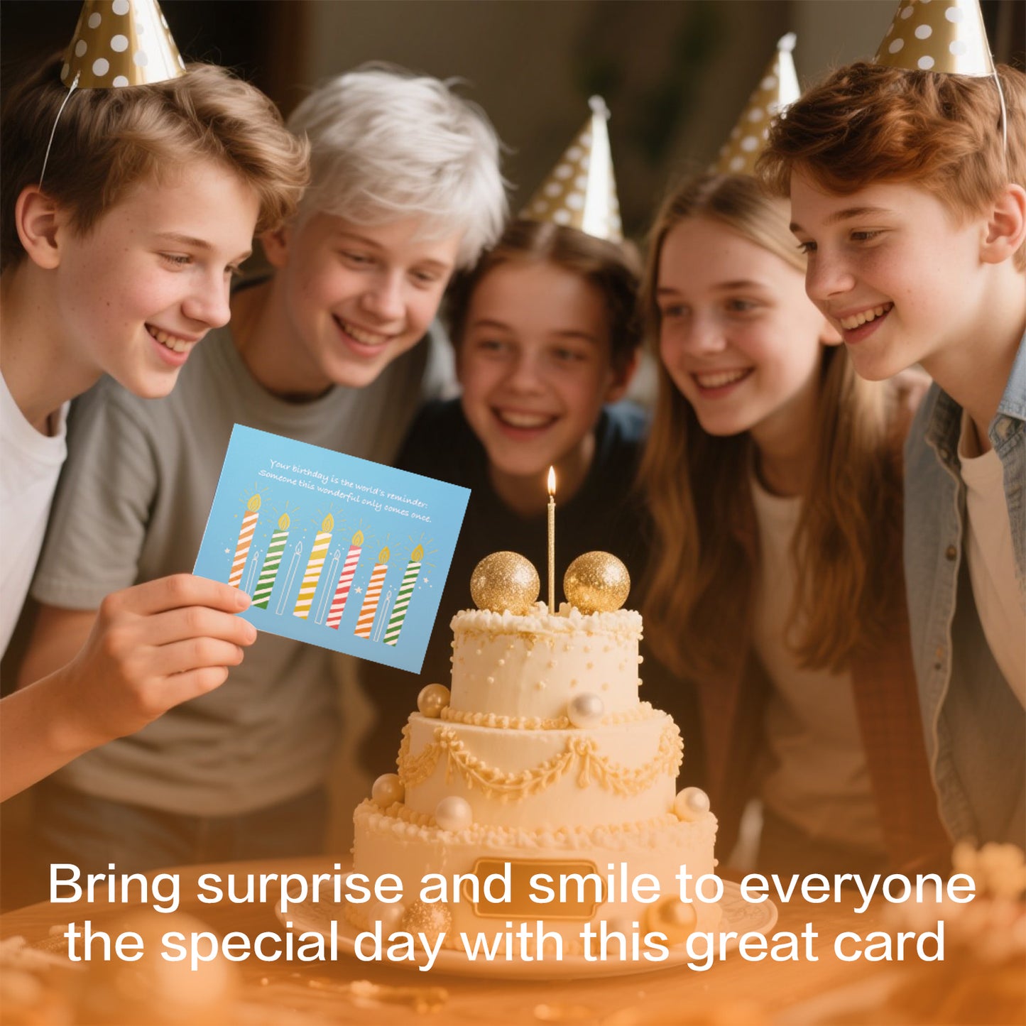 Colorful Candles Birthday Animated Card